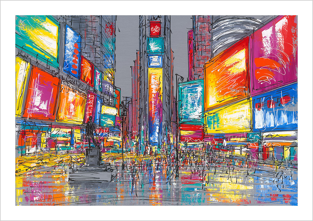 New York Times Square - Cities Paint By Number - Paint by numbers UK